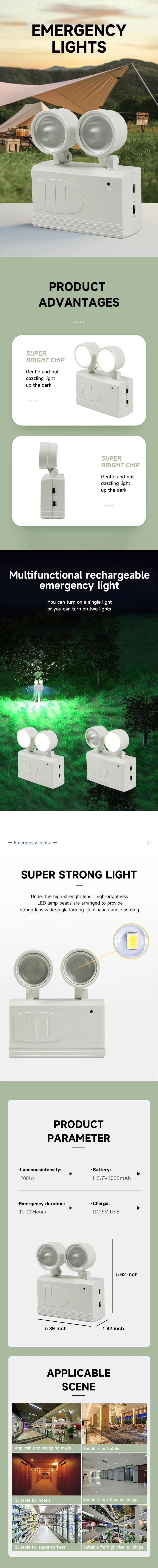 Dual-Head Emergency Light
