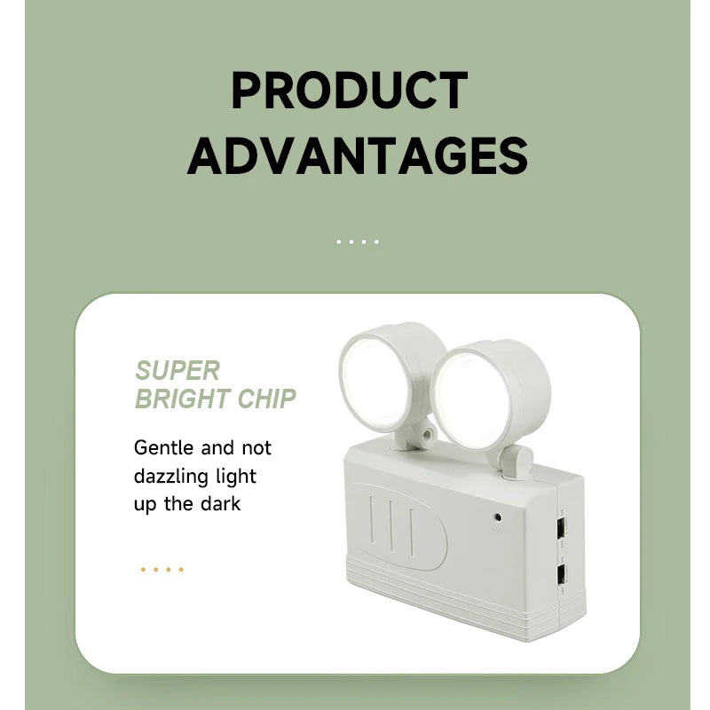 Dual-Head Emergency Light